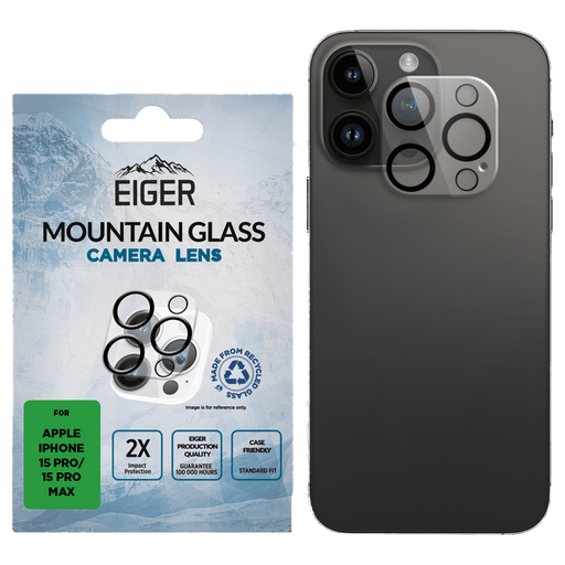 Eiger iPhone 15 Pro / 15 Pro Max Kamera-Schutzglas