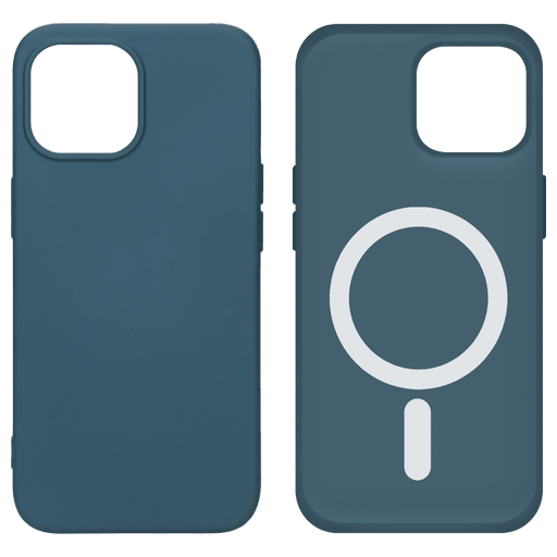 itStyle Premium iPhone 13 Pro Premium Handyhülle mit MagSafe Silikon Blau