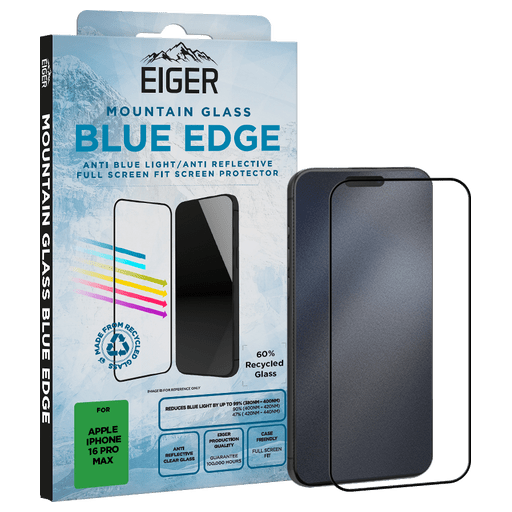 Eiger iPhone 16 Pro Max Blue Edge Display-Schutzglas