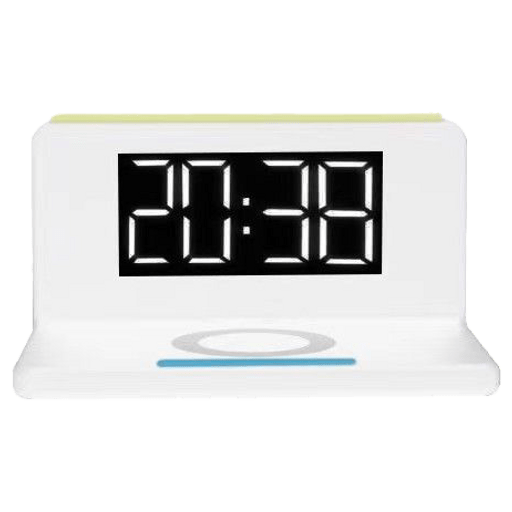 MU Classic 3in1 Digitaler Wecker Kabelloses Ladegerät LED-Nachtlicht