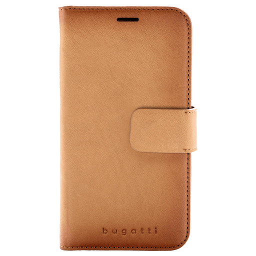 Bugatti iPhone 12/12 Pro Handyhülle Leder Cognac