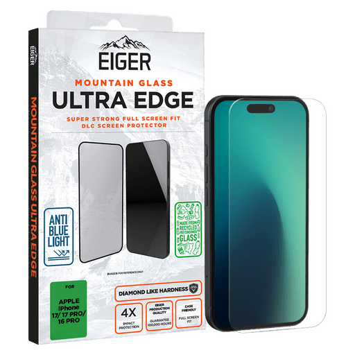 Eiger iPhone 17/17 Pro/16 Pro Ultra Edge Display-Schutzglas