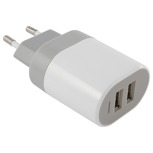 itStyle Handy Ladegerät 220V 2x Micro USB 2A ohne Kabel Weiss