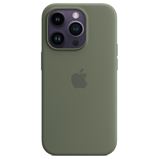 Apple iPhone 14 Pro Handyhülle Silikon mit MagSafe Grün