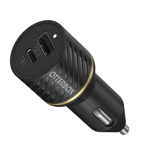 Otterbox Duo Car Charger 12V USB A/USB C 18W Schwarz