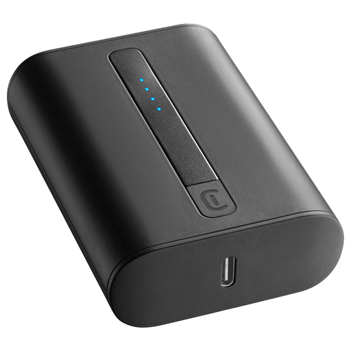 cellularline Powerbank Thunder 10000 mAh USB C Fast Charge Schwarz