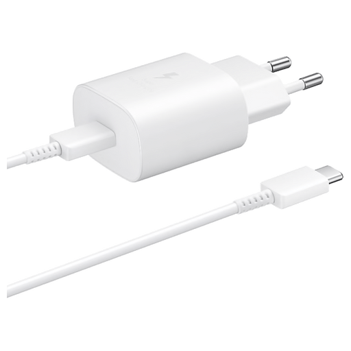 Samsung Charger 220V USB C fast charging 25W Weiss