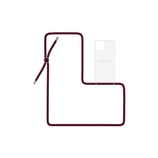 Urbany's Urbany's Necklace Case iPhone 12 / 12 Pro Red Wine Transpare