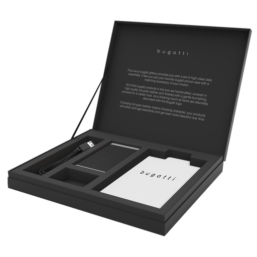 Bugatti Geschenkbox 3in1 Kabel + Powerbank 6000mAh