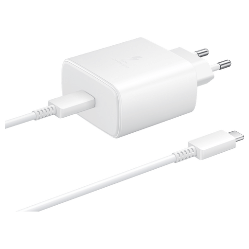 Samsung Ladegerät 220V USB C Schnellladung 45W Weiss