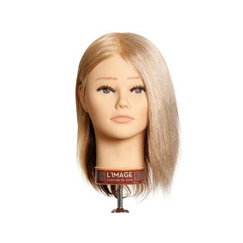 Limage Übungskopf Greta ca 20cm ind. Echthaar hellbr/mtlbl/lichtbl.
