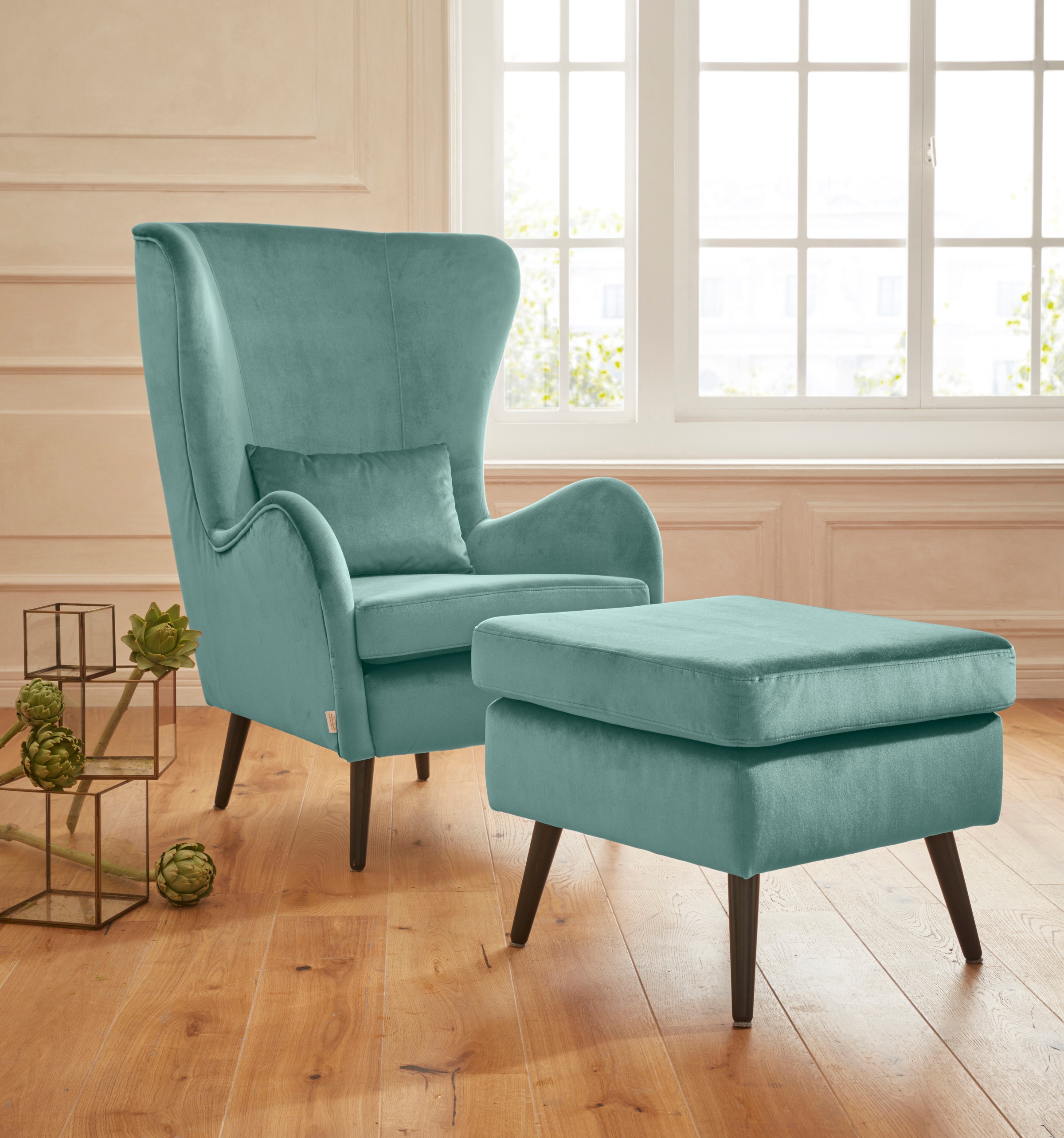 Guido Maria Kretschmer Home&Living Sessel »Sallito«, die kleinere Version von 'Salla', in 6 Bezugsqualitäten, Sessel B/T/H: 76/85/109 cm, Bezug auch in Luxus-Microfaser in Teddyfelloptik