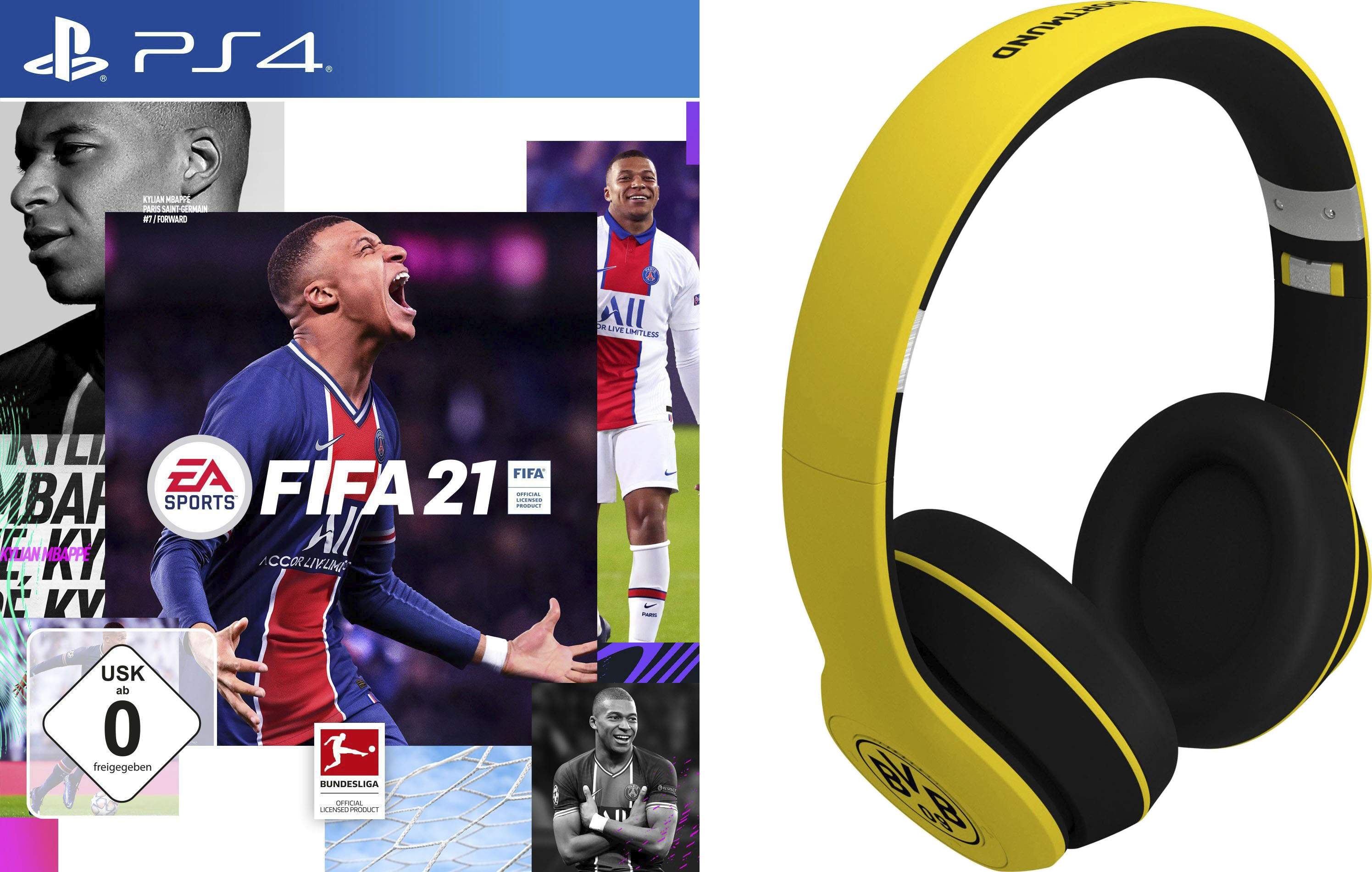 Electronic Arts Spielesoftware »FIFA 21 BVB Set gelb«, PlayStation 4, inkl. BVB Headset gelb