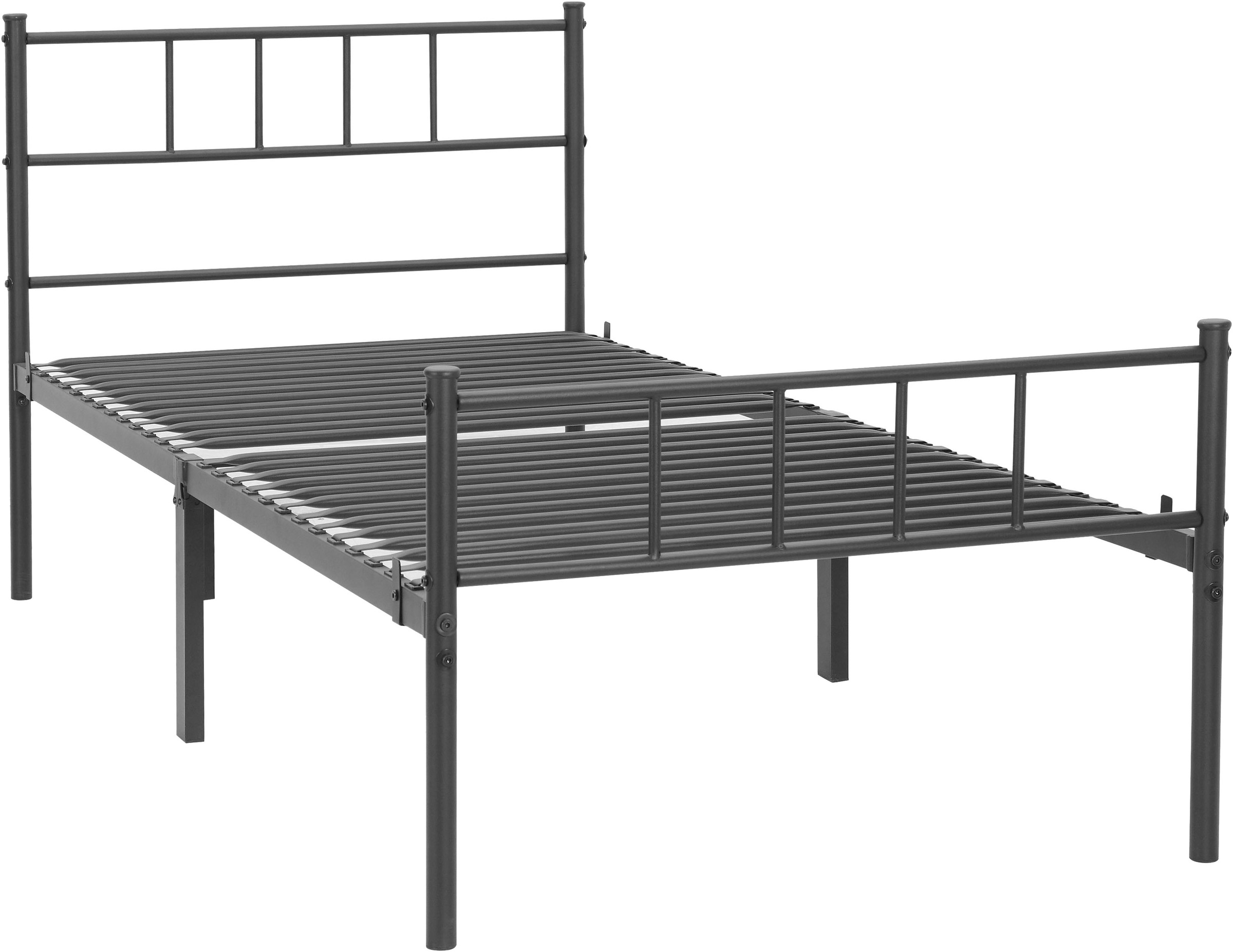 GOODproduct Metallbett »Amrum Bett Bettgestell Bettrahmen Einzelbett Doppelbett Stahlbett« 2m Länge und in 4 Breiten wählbar - 90, 140, 160, 180 cm, Schlafzimmerbett inkl. 26 Lattenroste zum Schutz der Matratze
