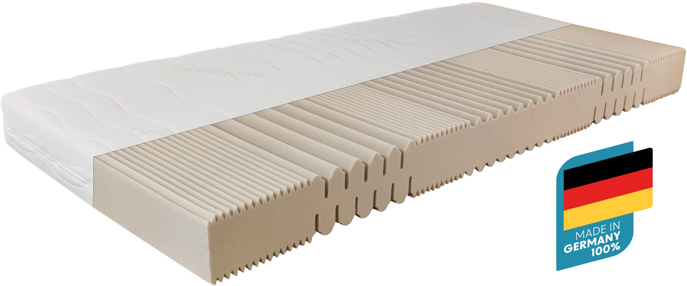 Beco Komfortschaummatratze »Matratze Active Greenfirst - besonders hygienischer Matratzenbezug «, 18 cm hoch, Raumgewicht: 28 kg/m³, (1 St.), vom Verbraucher-Magazin Haus & Garten getestet mit 'SEHR GUT' Note 1,4* - getestet in Gr. 90x200 cm H2.