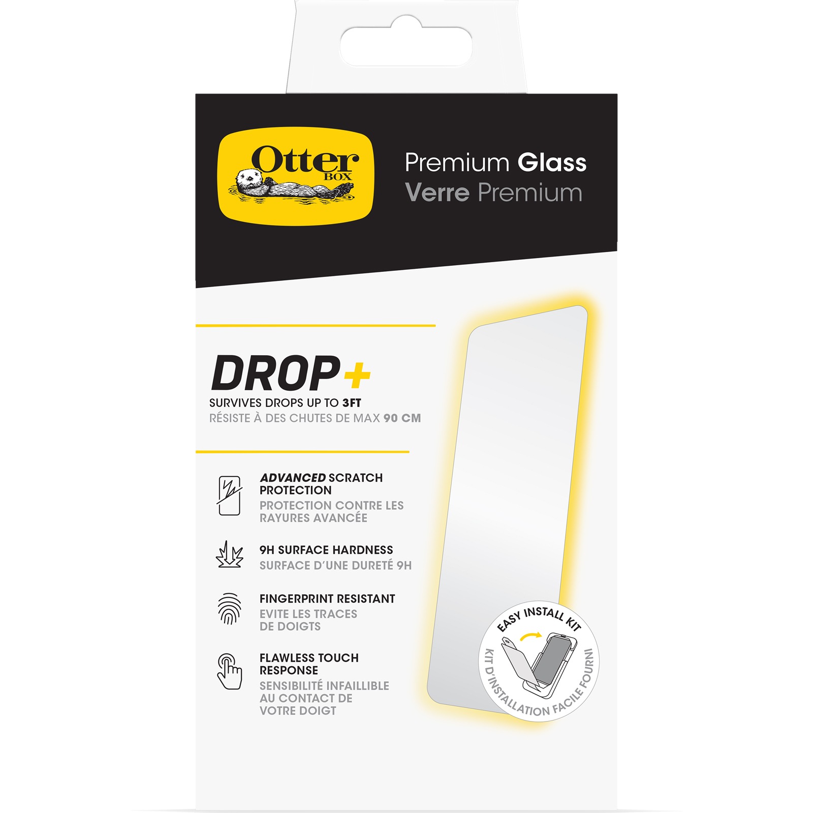 Otterbox Displayschutzglas »Premium Glass Displayschutz für Apple iPhone 15 Pro Max« für Apple iPhone 15 Pro Max gehärtetes Glas, x3 Kratzschutz, übersteht Stürze aus bis 0,9 m