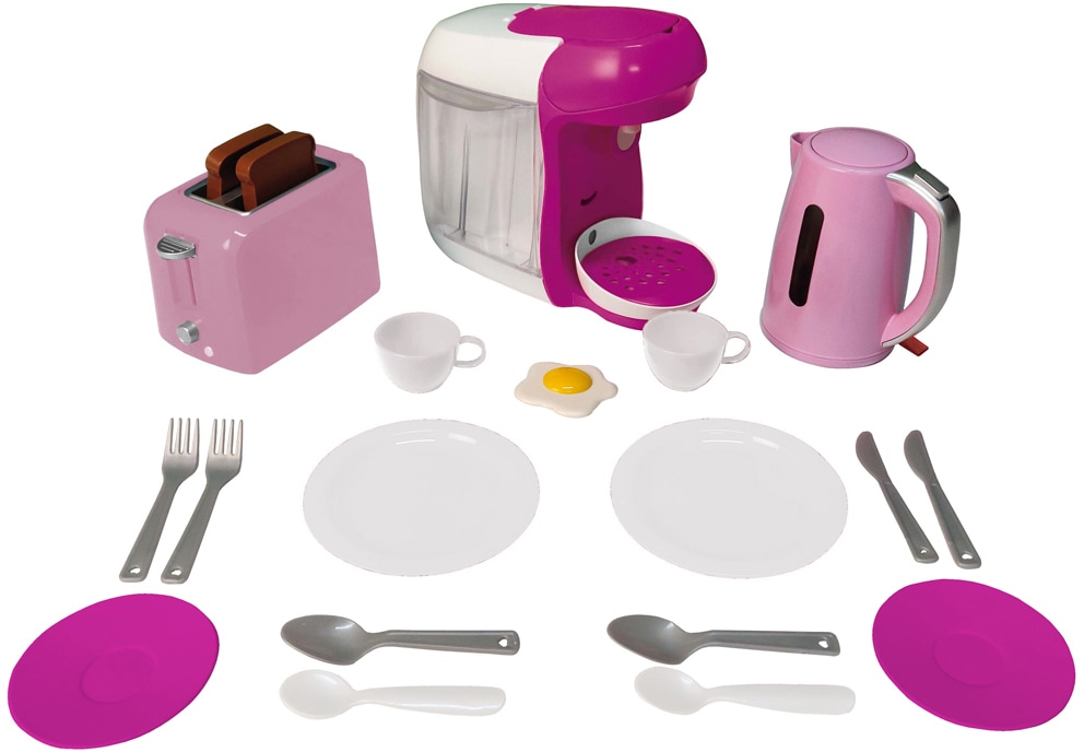 Klein Kinder-Küchenset »Bosch Haushalt Frühstückset«, mit Toaster, Kaffeemaschine, Wasserkocher u.v.m.