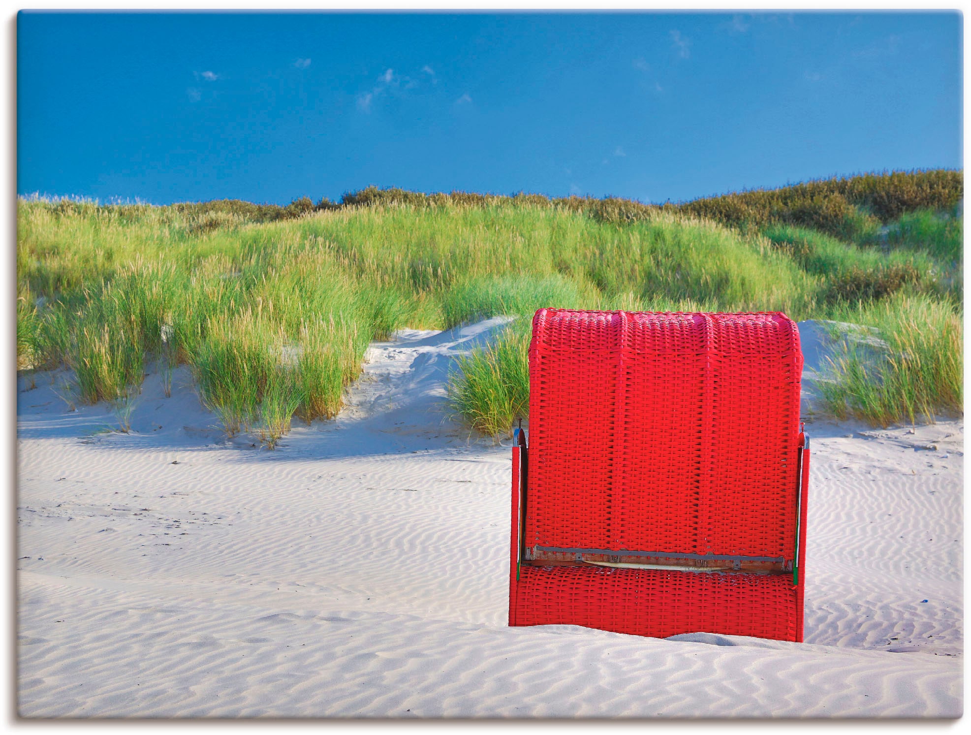 Artland Wandbild »Roter Strandkorb«