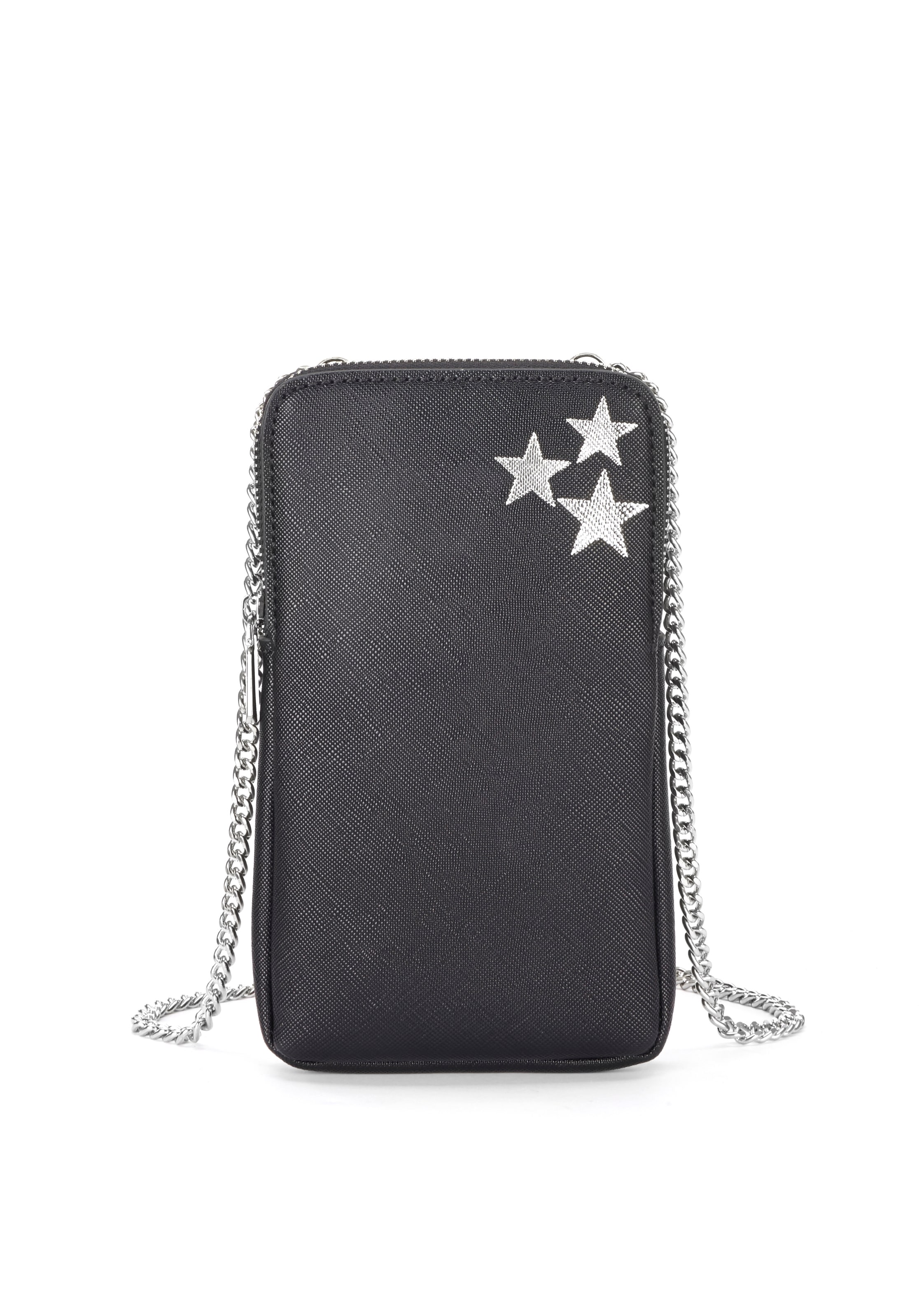 LASCANA Umhängetasche, Minibag, Handytasche zum Umhängen mit Stern Prägung VEGAN