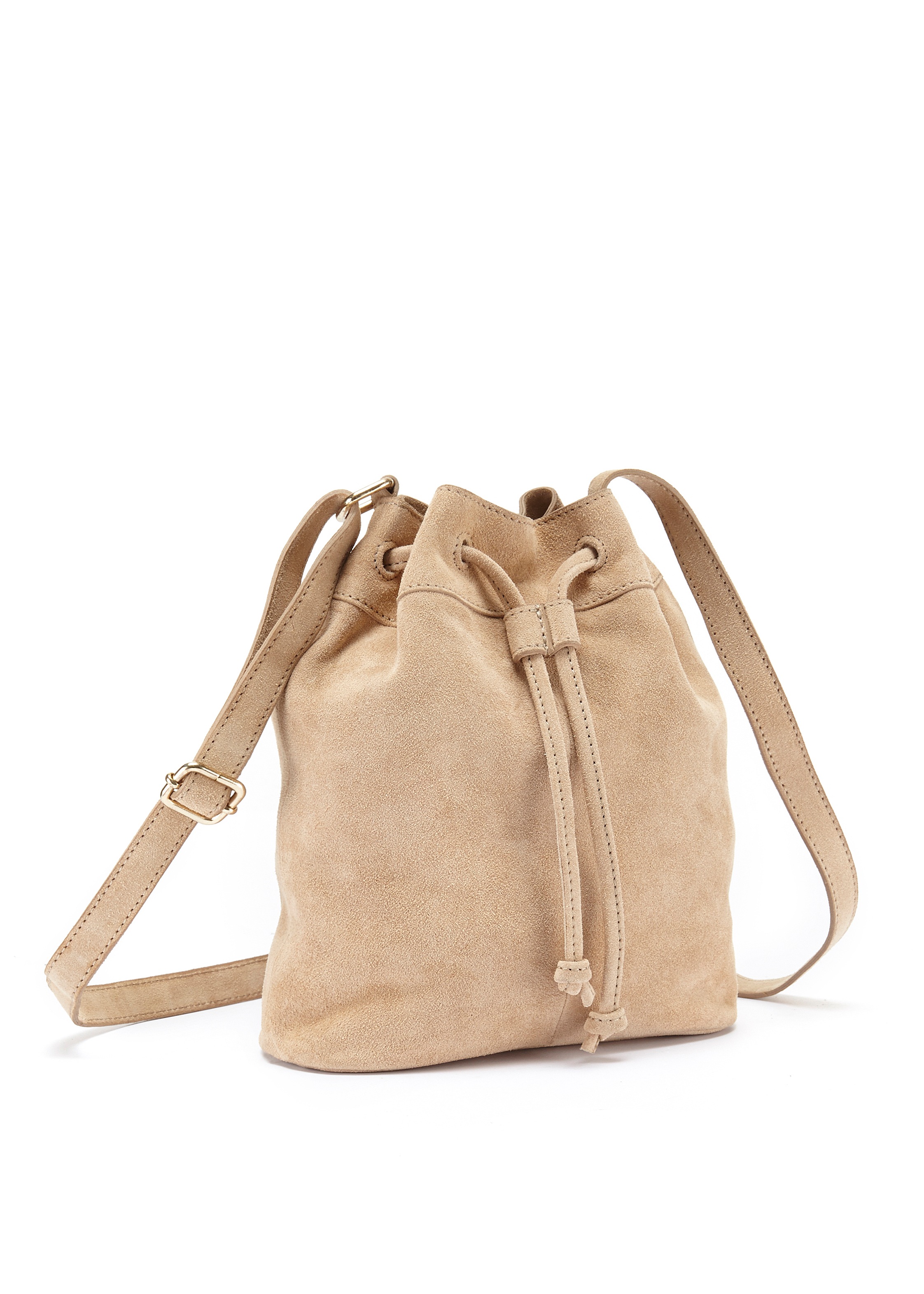 LASCANA Umhängetasche, Beuteltasche aus weichem Veloursleder