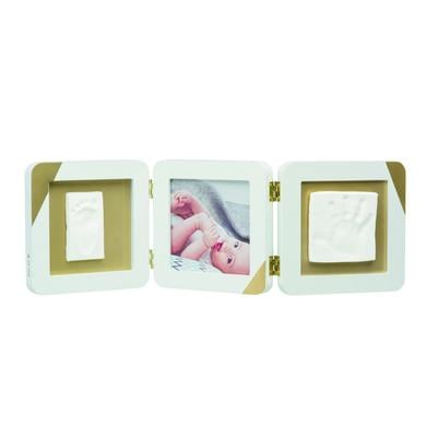 Baby Art Bilderrahmen mit Abdruck - My Baby Touch Gold dipped white Double Print Frame