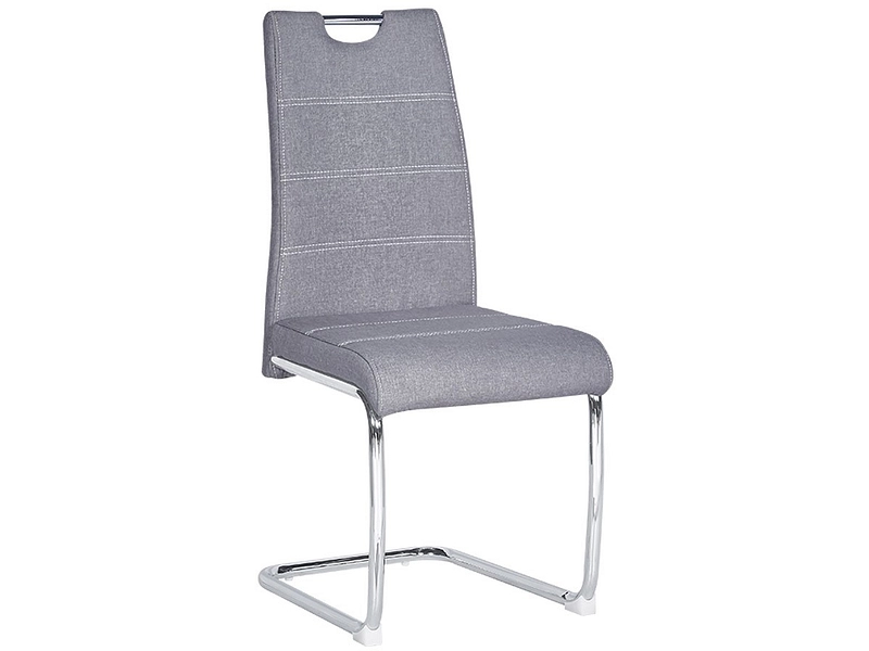Stuhl FLORI Stoff hellgrau