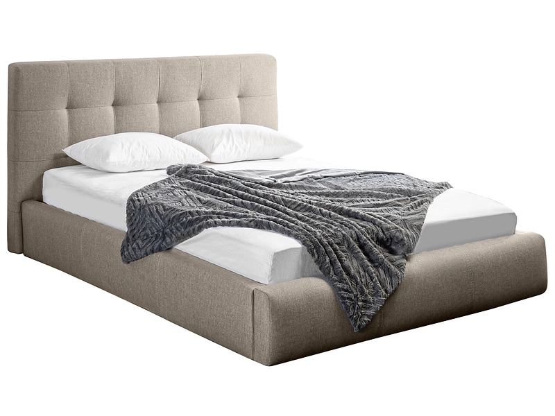 Bett NORA 140x200cm stoff beige