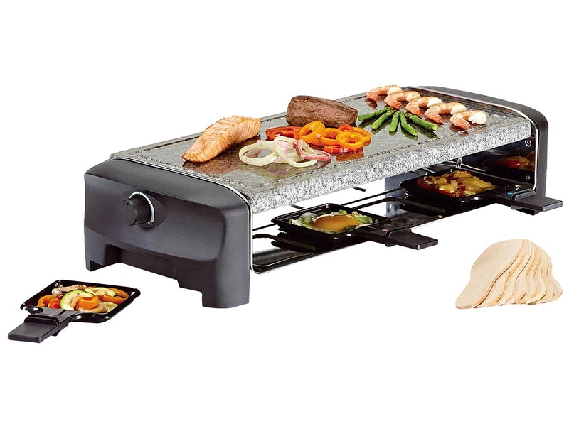 KOENIG Multifunktionsraclettegrill Gourmet Grill und Stein 8 personen