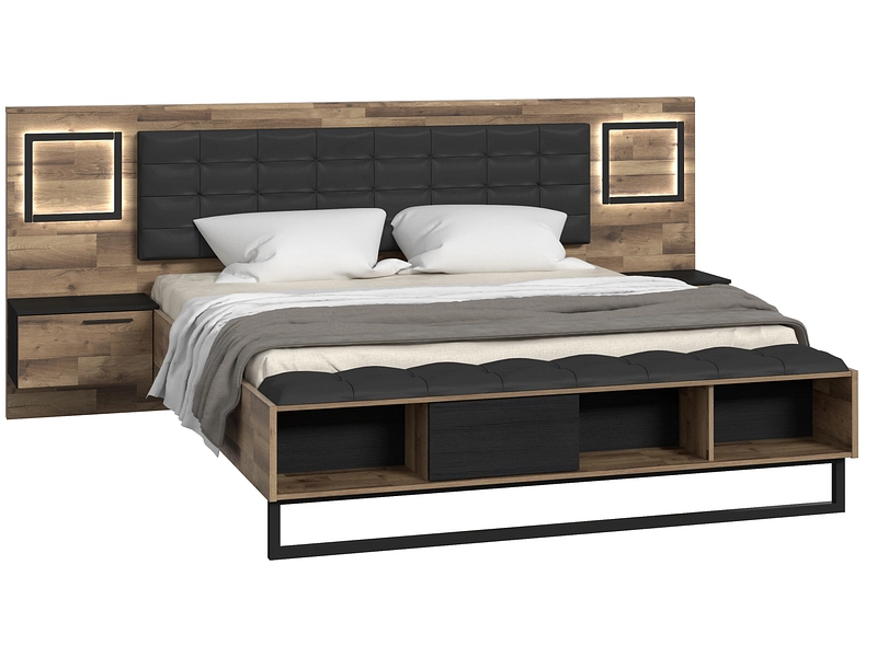 Bett SIRIUS 160x200cm dekor eiche