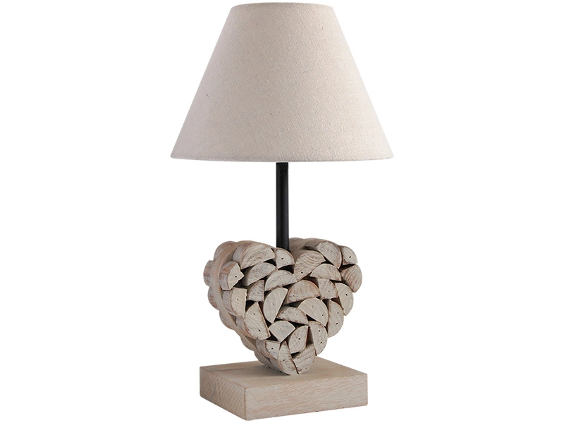 Lampe à poser LED CARLITA 36cm 40W bois