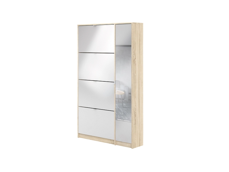 Schuhmöbel NANDA 26 Paar Schuhe 1 Tür 4 Klappen eiche