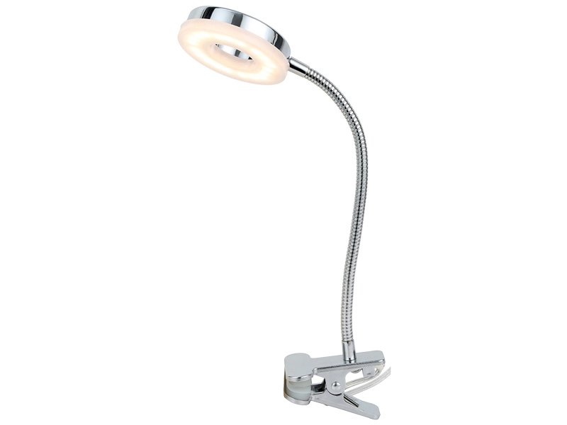 Lampe de bureau LED ROUND 75cm 4W argenté