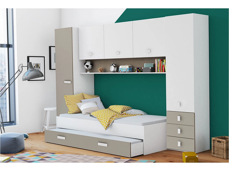 Bett wandelbar TIDY weiss