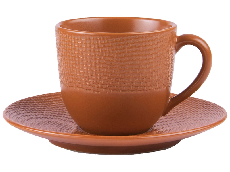 Tasse VESUVIO 12cl Sandstein terrakotta 2-teilig
