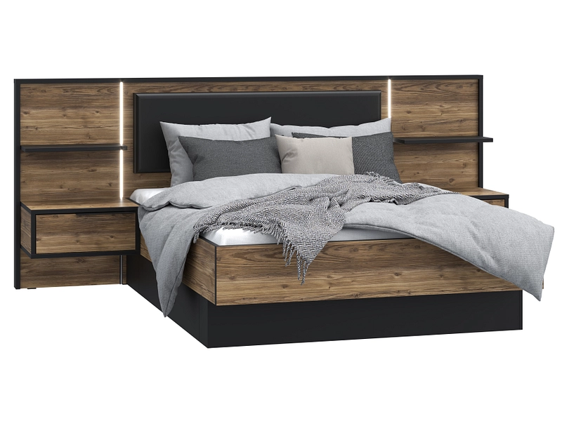 Bett VERNAZZA 160x200cm dekor holz