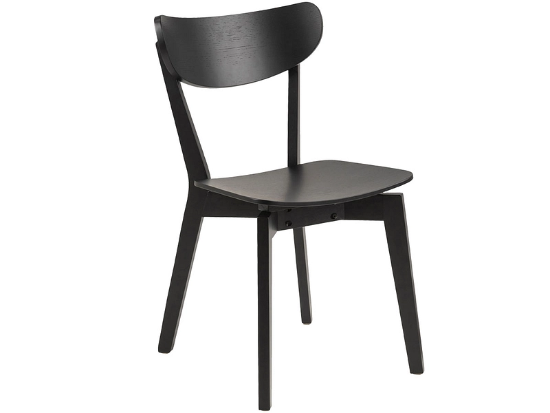 Stuhl ROXBY Massives Holz schwarz