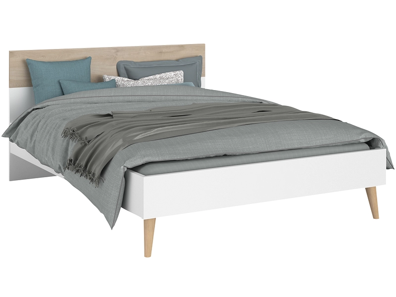 Bett AALBORG 160x200cm weiss