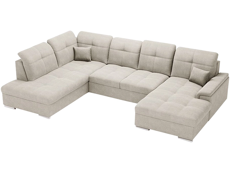 Ecksofa BRUNO Polyester elfenbein