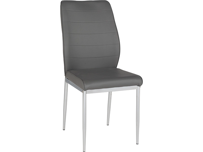Stuhl LENNA Synthetisches Leder grau