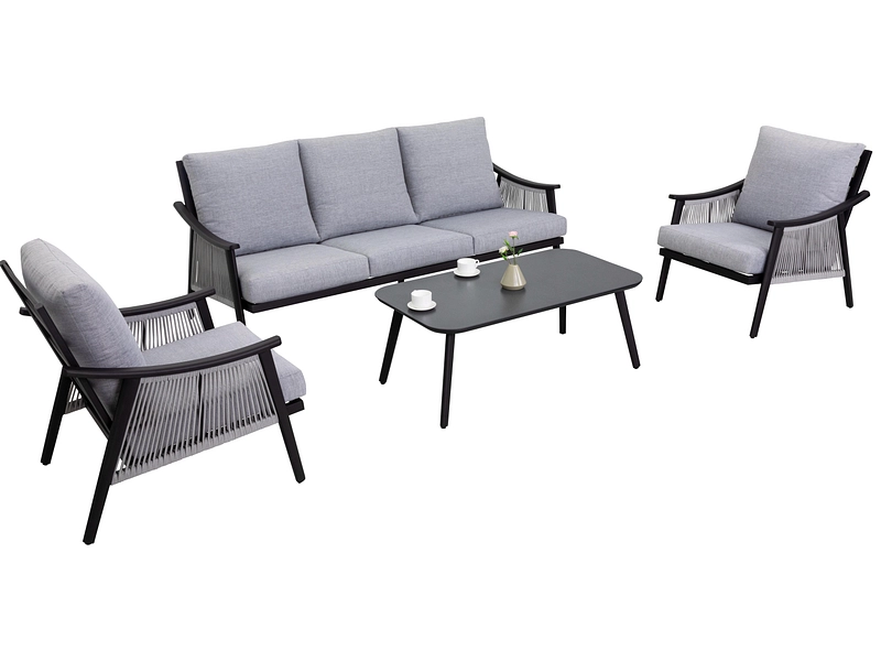 Garten-Set BILBAO Aluminium schwarz