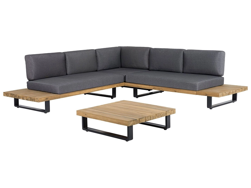 Garten-Set NAXOS Massives Holz hellbraun