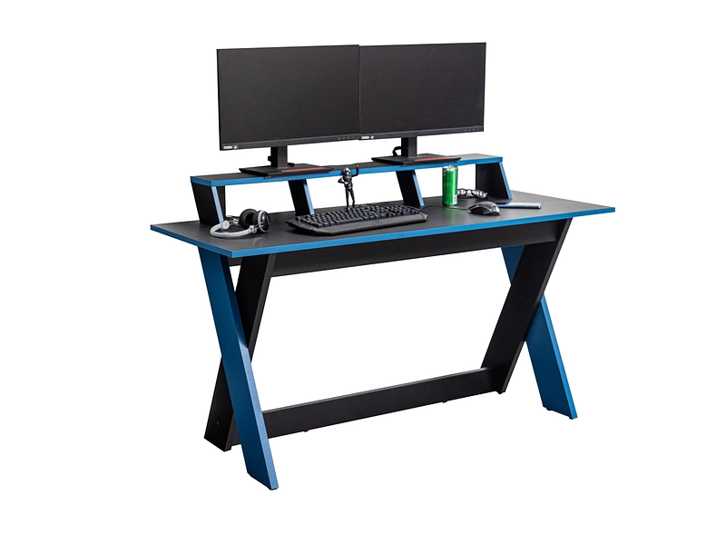 Bureau gaming SKILL 59.1x150x90.6cm noir