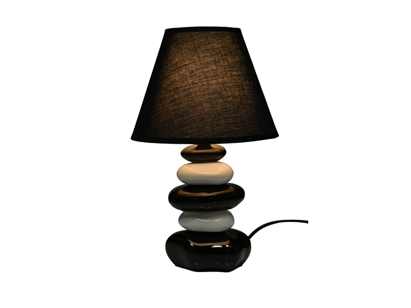Lampe à poser GALET 35cm 60W noir