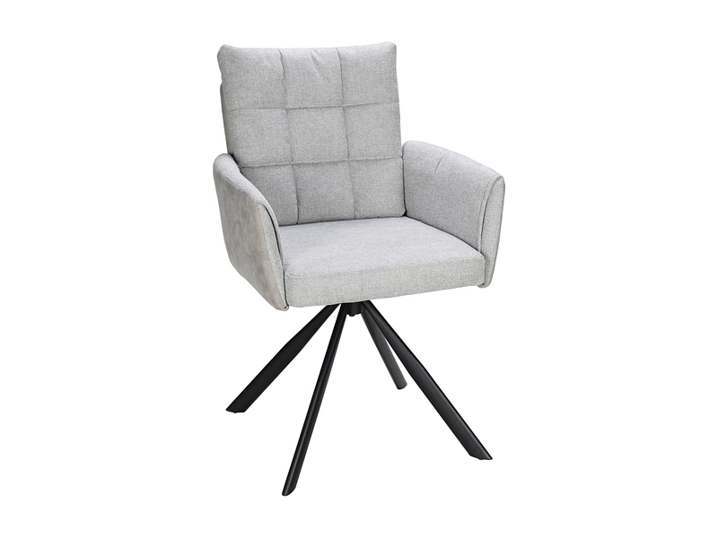 Stuhl TOM Stoff grau Drehsitz