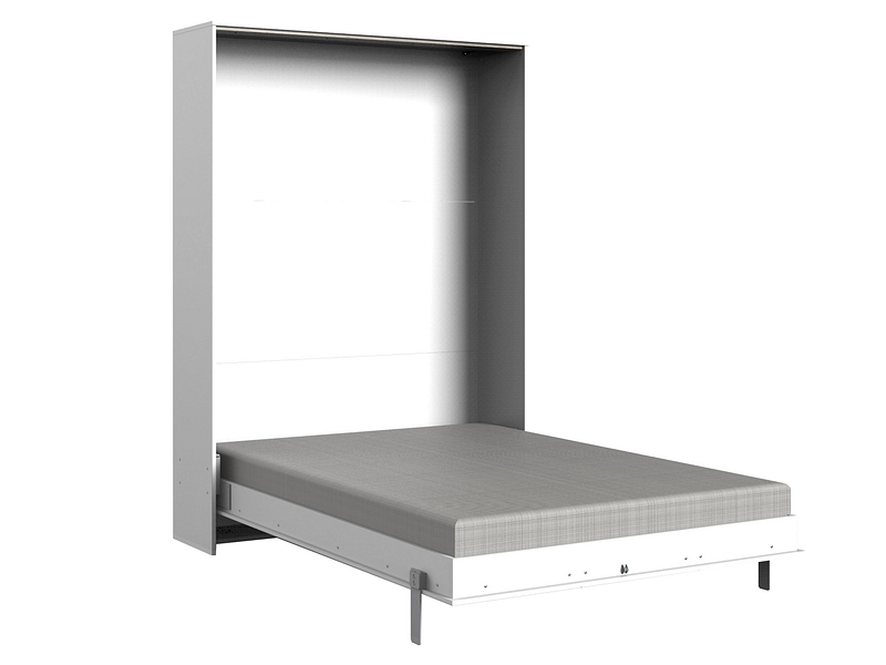 Bett mit hochklappbarem Einlegerahmen FOLD 140x200cm dekor weiss