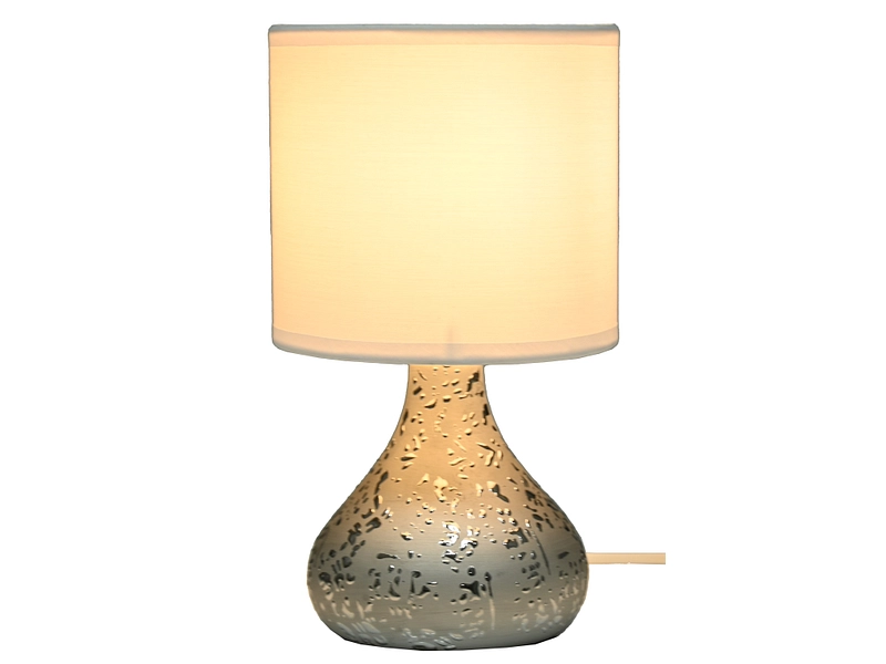 Lampe à poser ENORA 25cm 40W gris