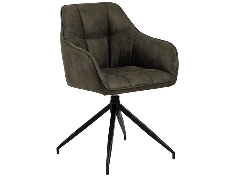 Stuhl BRENDA Stoff olivgrün Drehsitz