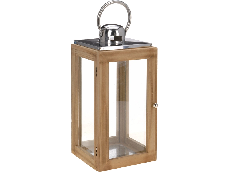 Lanterne TOMMY 25 cm x 54 cm Sapin bois naturel