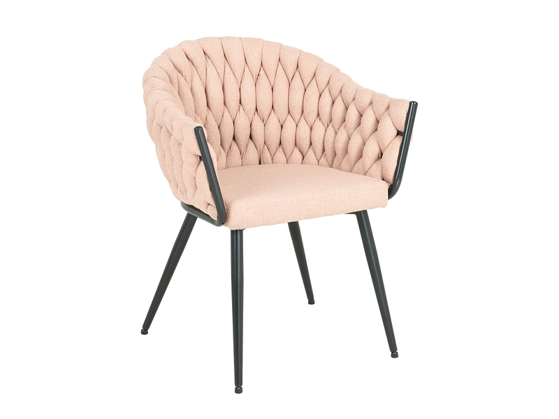 Stuhl BRAID Stoff rosa