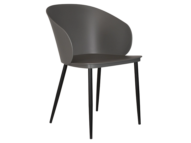Stuhl MODERN Plastik dunkelgrau